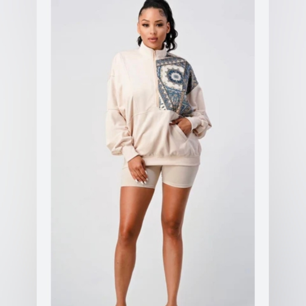 Chic Asymmetrical Cream and Blue Women's Skirt #moda